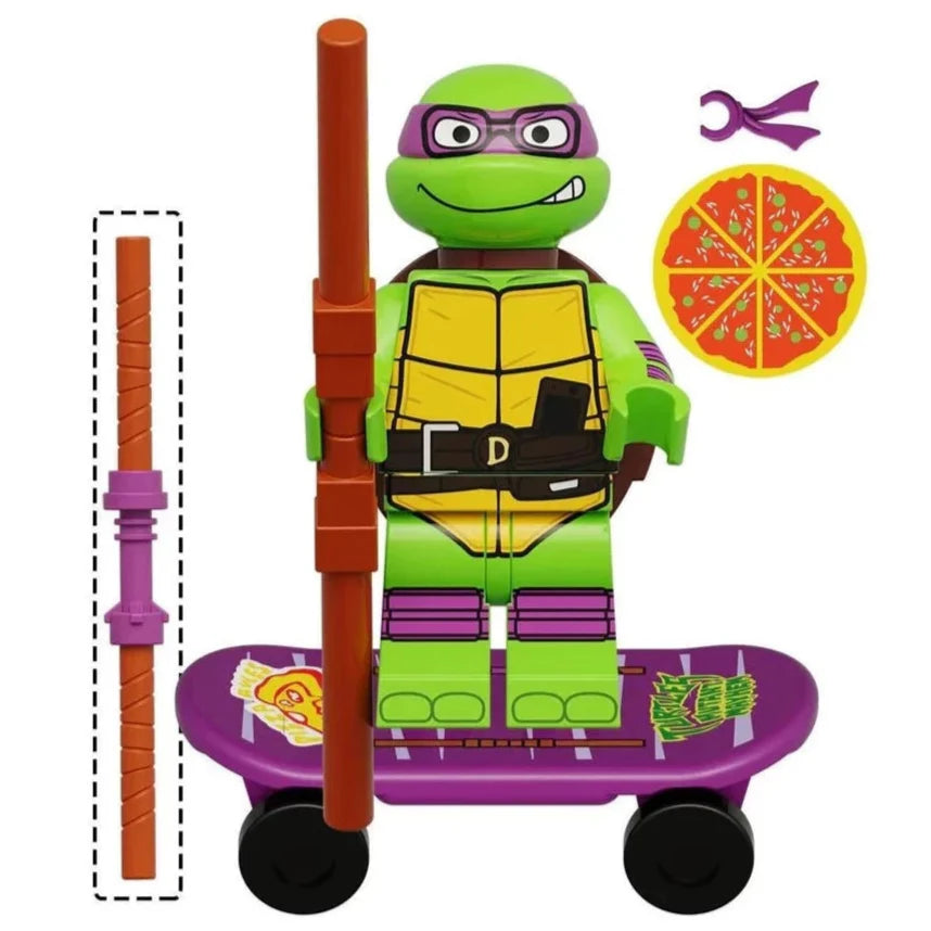 Donatello Teenage Mutant Ninja Turtles Custom Minifigure - Minifigure Bricks