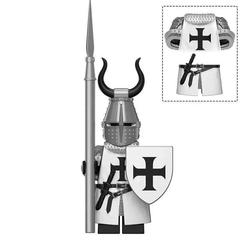 Teutonic Knight Custom Crusader Minifigure - Minifigure Bricks