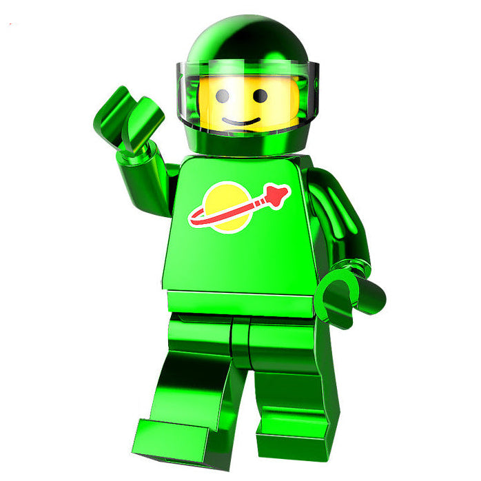Green Spaceman (Chrome) Minifigure
