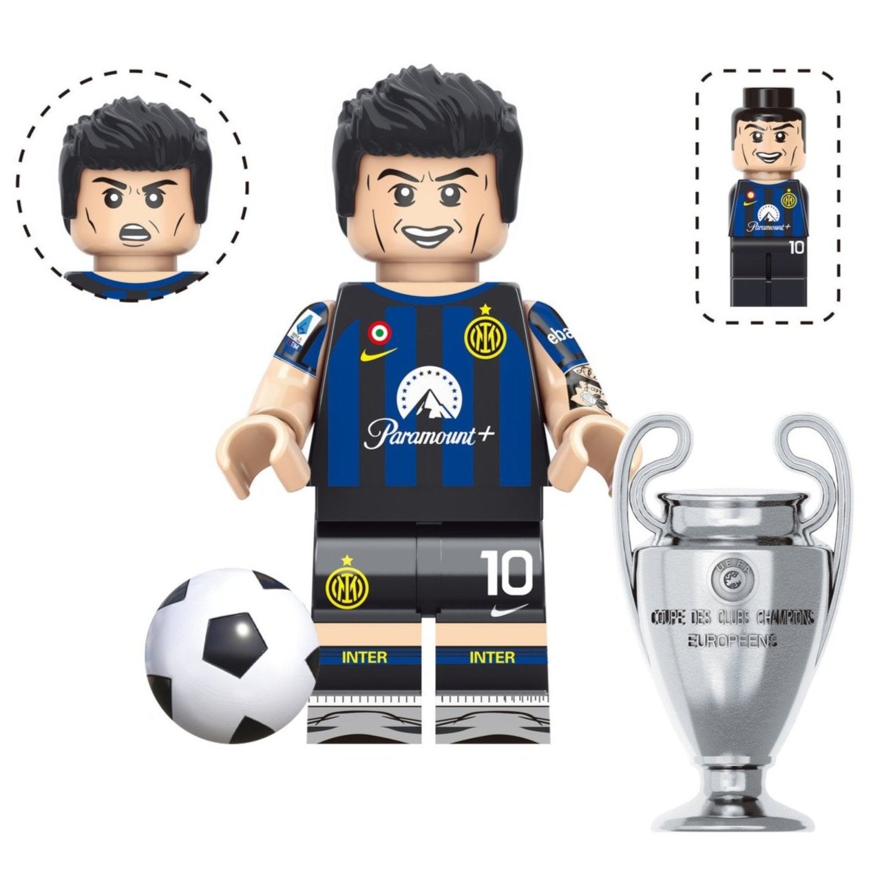 Lautaro Martinez (Inter Milan) Custom Football Player Minifigure - Minifigure Bricks