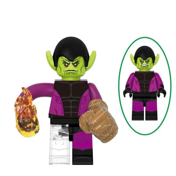 Super Skrull (Marvel Comics) Custom Marvel Superhero Minifigure - Minifigure Bricks