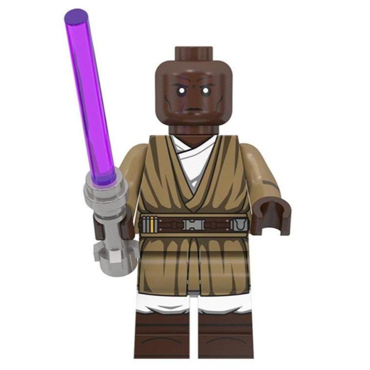 Mace Windu Custom Star Wars Minifigure - Minifigure Bricks