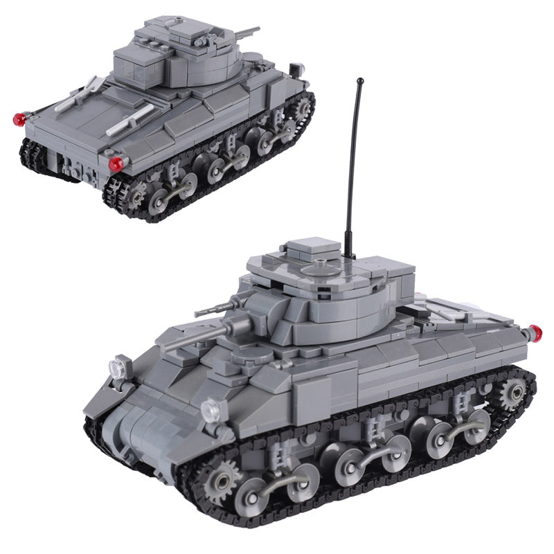 WW2 USA M4 Sherman Medium Tank Custom Military MOC - Minifigure Bricks