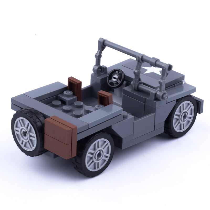 WW2 US Army Higgins Landing Craft with Jeep Custom Military MOC - Minifigure Bricks