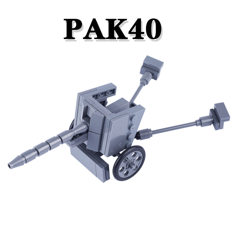 WW2 German Pak 40 Anti-Tank Gun Custom Military MOC - Minifigure Bricks