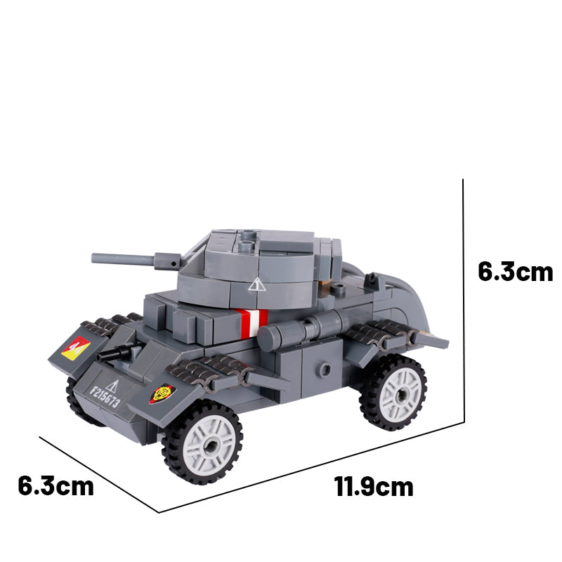 WW2 T17E1 Staghound Armored Car Custom Military MOC