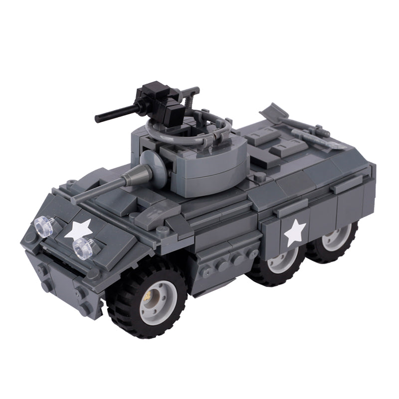 WW2 USA M8 Greyhound Light Armored Car Custom Military MOC
