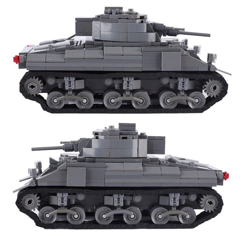 WW2 USA M4 Sherman Medium Tank Custom Military MOC - Minifigure Bricks