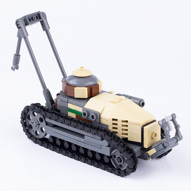 Renault FT-17 Light Engineering Tank Custom Military MOC - Minifigure Bricks