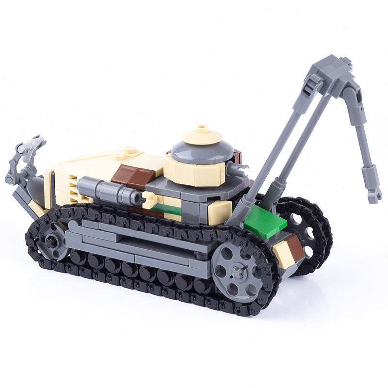 Renault FT-17 Light Engineering Tank Custom Military MOC - Minifigure Bricks