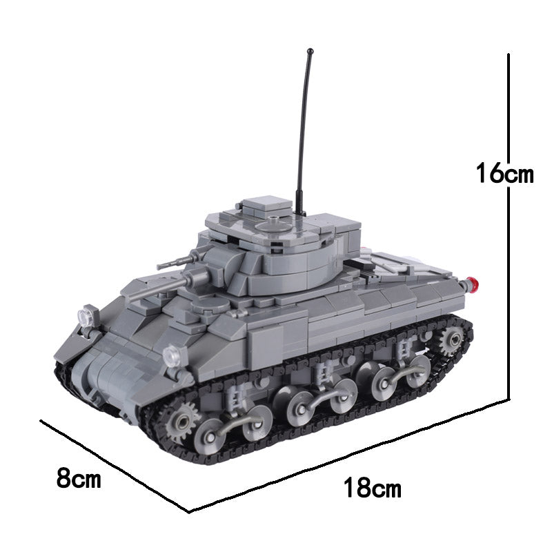 WW2 USA M4 Sherman Medium Tank Custom Military MOC - Minifigure Bricks