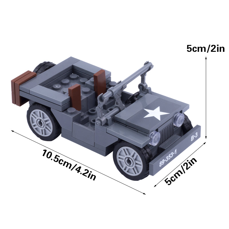 WW2 US Army Higgins Landing Craft with Jeep Custom Military MOC - Minifigure Bricks