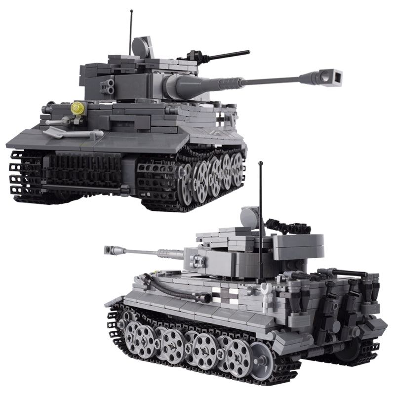 WW2 German Tiger Heavy Tank Custom Military MOC