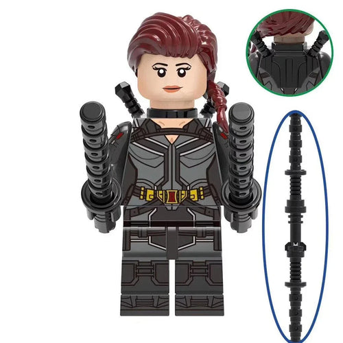 Black Widow Custom Marvel Superhero Minifigure - Minifigure Bricks