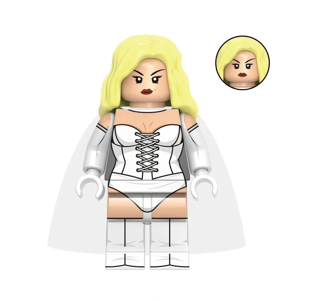 White Queen (X-Men) Custom Marvel Superhero Minifigure - Minifigure Bricks