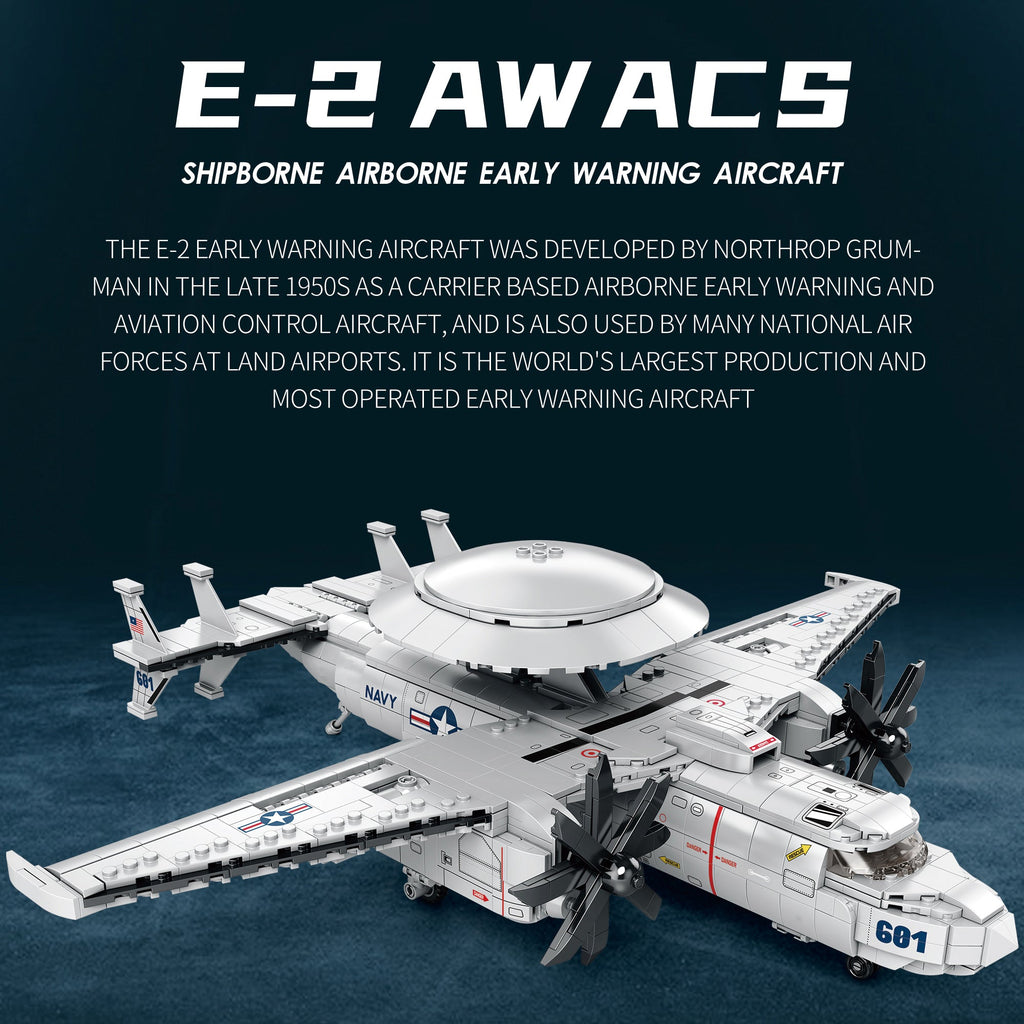 E-2 Hawkeye US Navy Aircraft Building Set