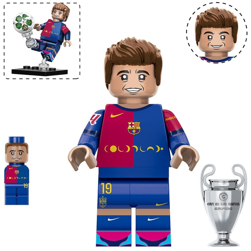 Lamine Yamal (Barcelona) Custom Football Player Minifigure - Minifigure Bricks