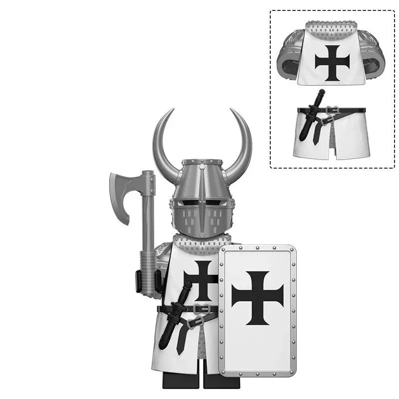 Teutonic Knight Custom Crusader Minifigure - Minifigure Bricks