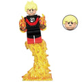 Human Torch (Future Foundation) Custom Marvel Superhero Minifigure - Minifigure Bricks