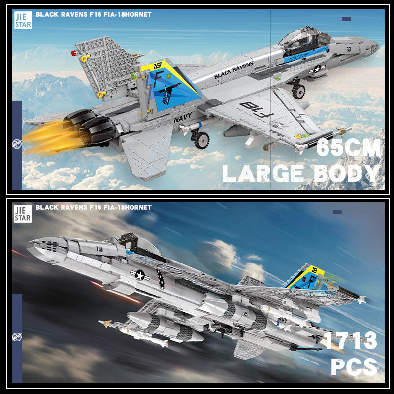 F/A-18 Hornet Supersonic Fighter Jet Building Set