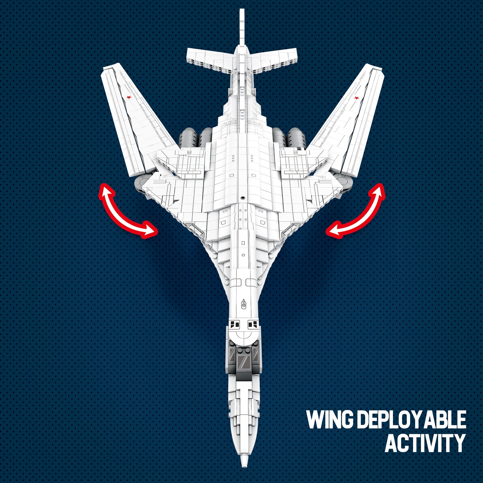 Russian TU-160 Strategic Bomber Aircraft Building Set