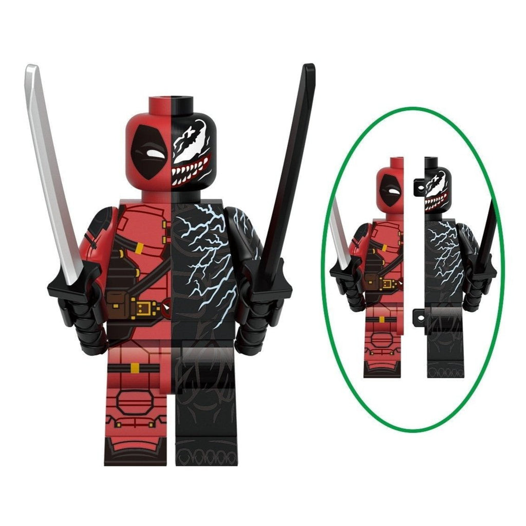 Venompool Deadpool Custom Marvel Superhero Minifigure - Minifigure Bricks