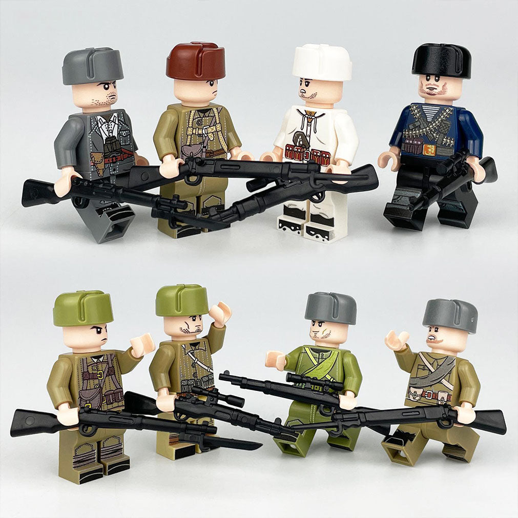WW2 Soviet Military Soldiers Minifigure Bundle Set