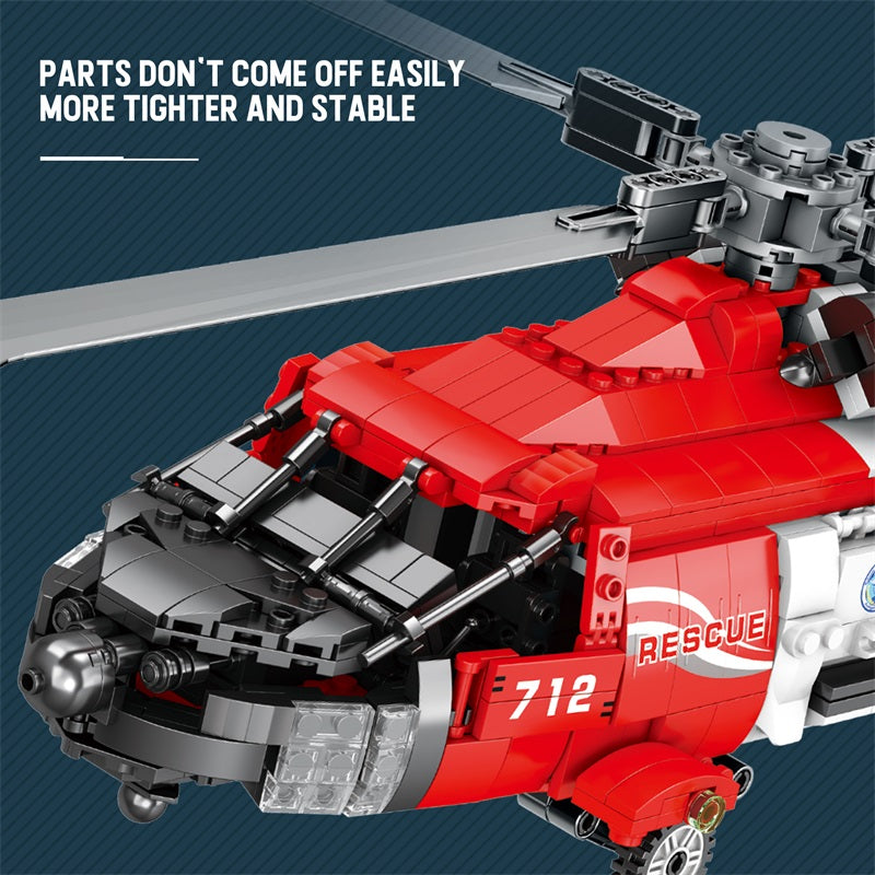 Coast Guard Sikorsky MH-60 Jayhawk Helicopter Building Set