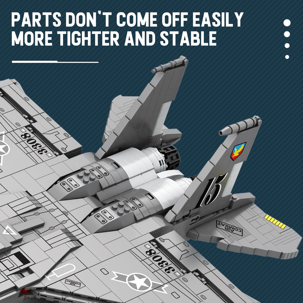 F-15E Strike Eagle Fighter Jet Building Set