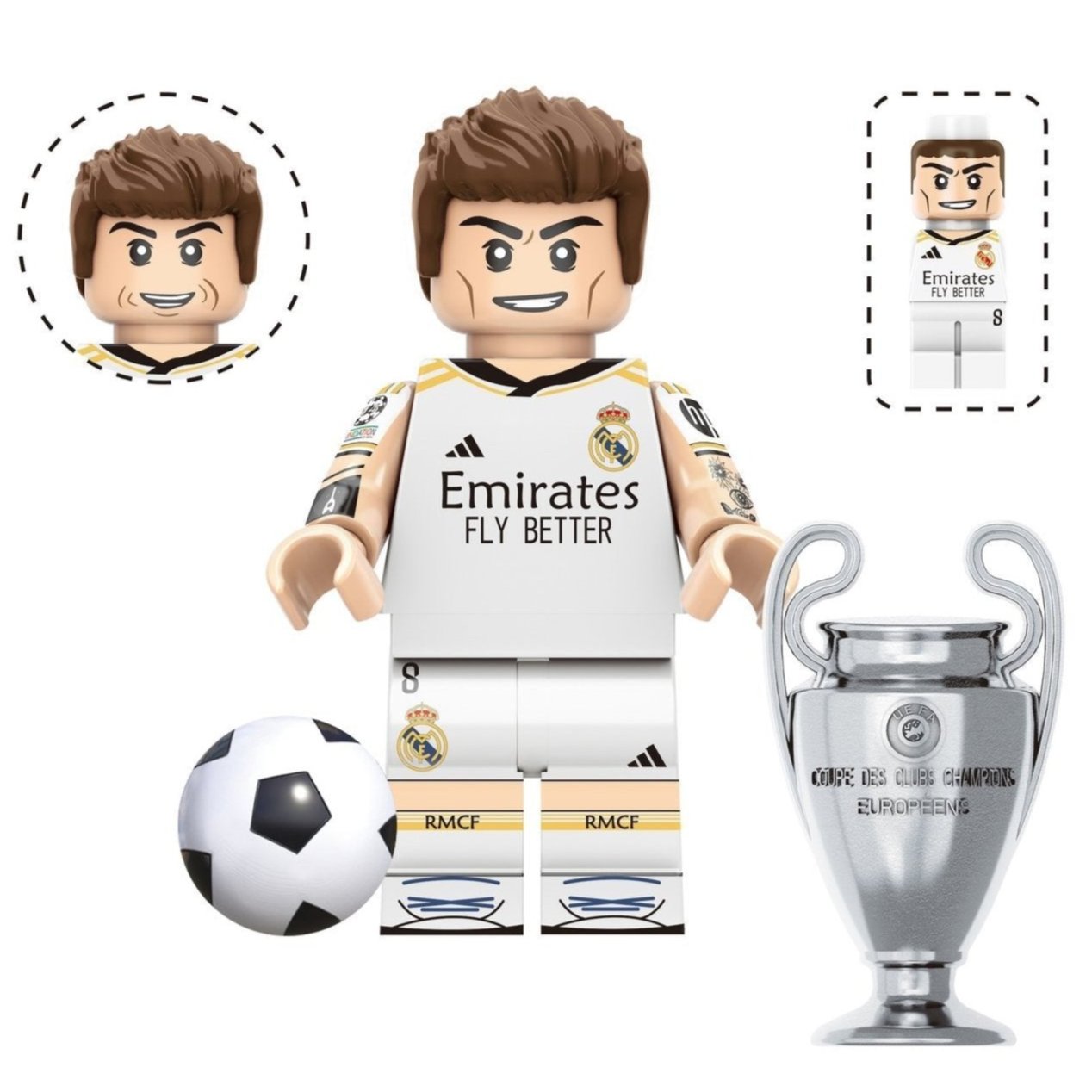 Toni Kroos (Real Madrid) Custom Minifigure Football Player - Minifigure Bricks