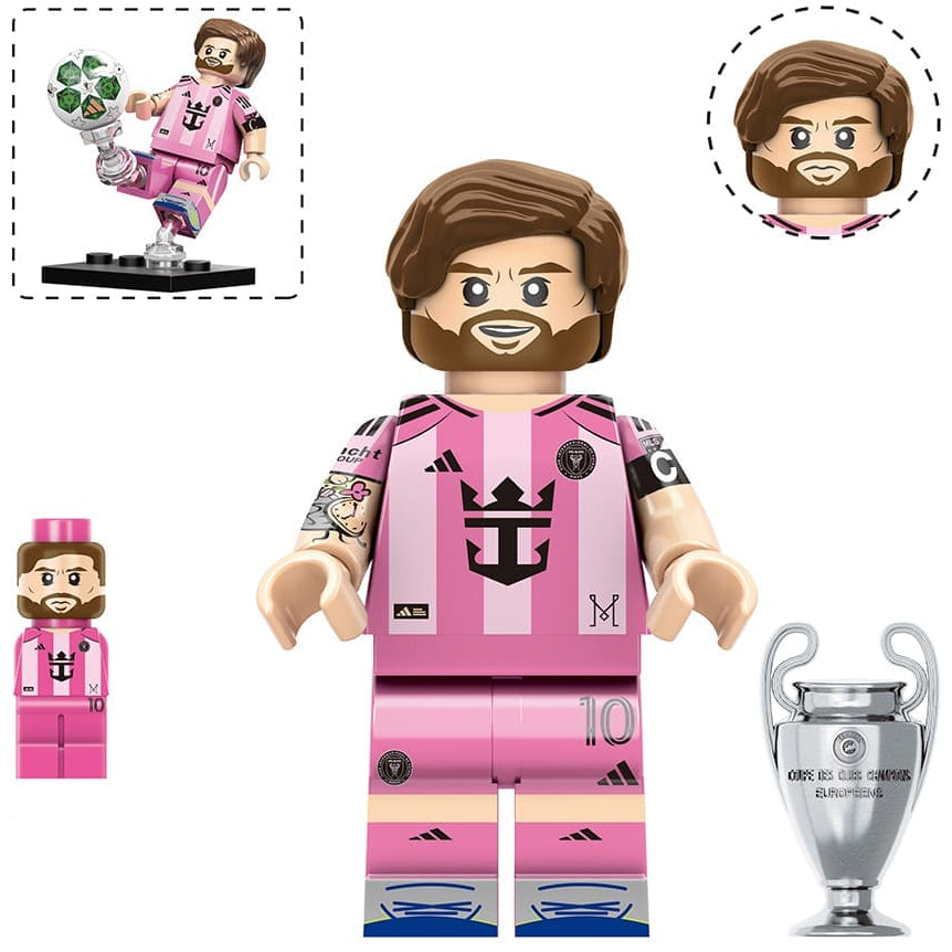Lionel Messi (Inter Miami) Custom Football Player Minifigure - Minifigure Bricks