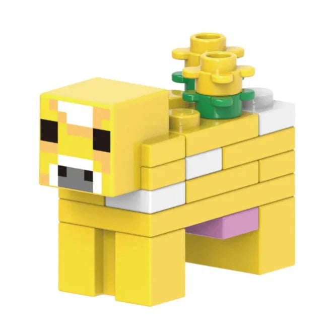 Mini Moobloom Moobloom Cow Custom Minecraft Animal Minifigure – Yep Bricks