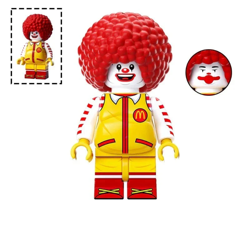 Fat Ronald McDonald Custom Fast Food Clown Icon Minifigure - Minifigure Bricks