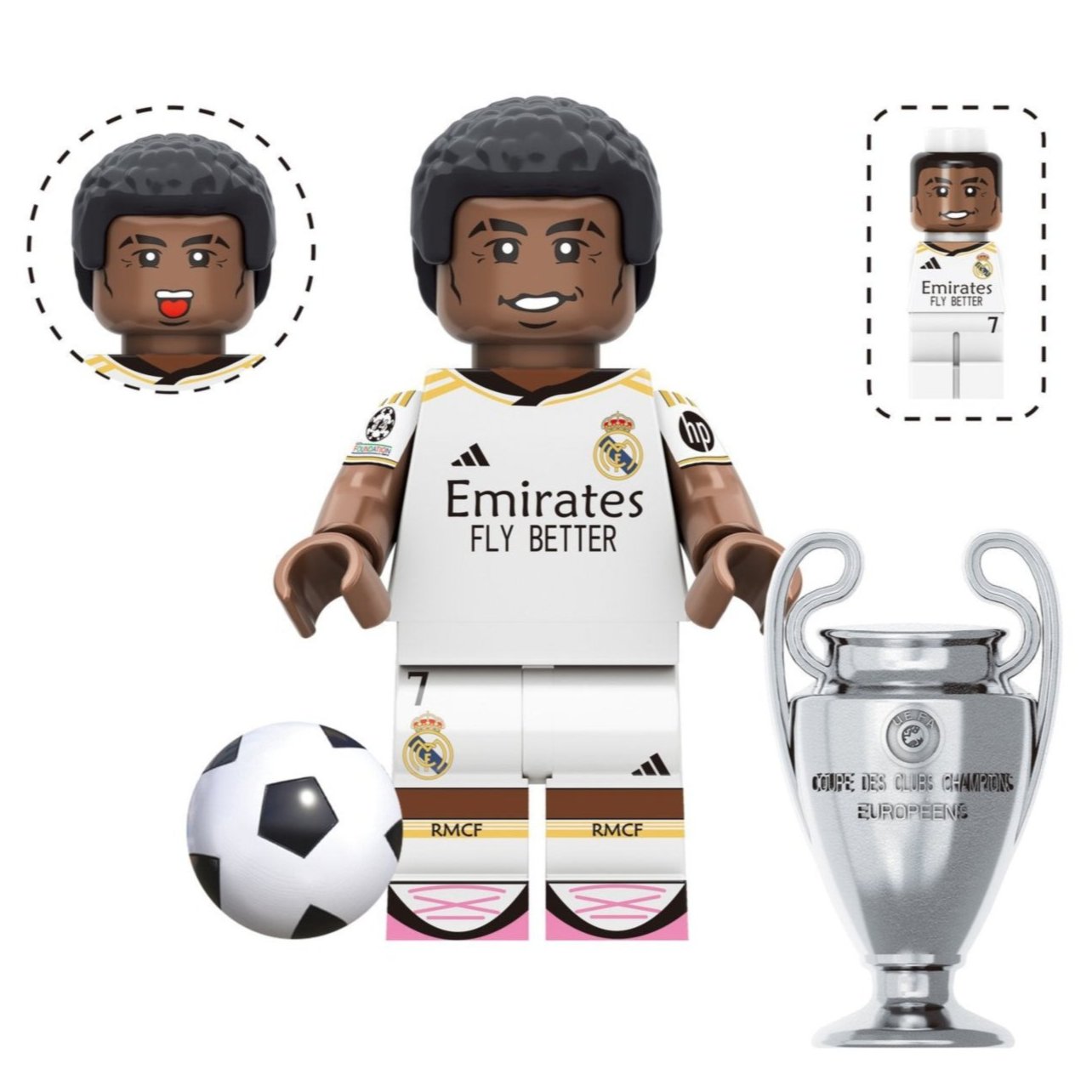 Vinicius Junior Custom Football Player Minifigure - Minifigure Bricks