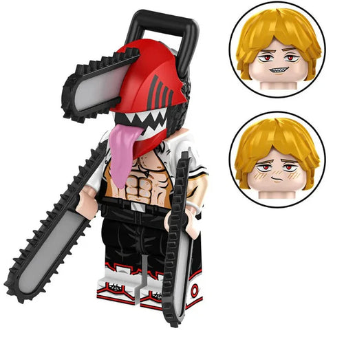 Chainsaw Man Custom Japanese Anime Superhero Minifigure - Minifigure Bricks