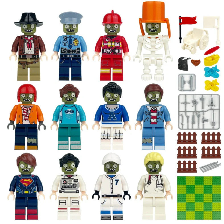 Zombie Attack Series minifigures Custom Bundle Set Figure