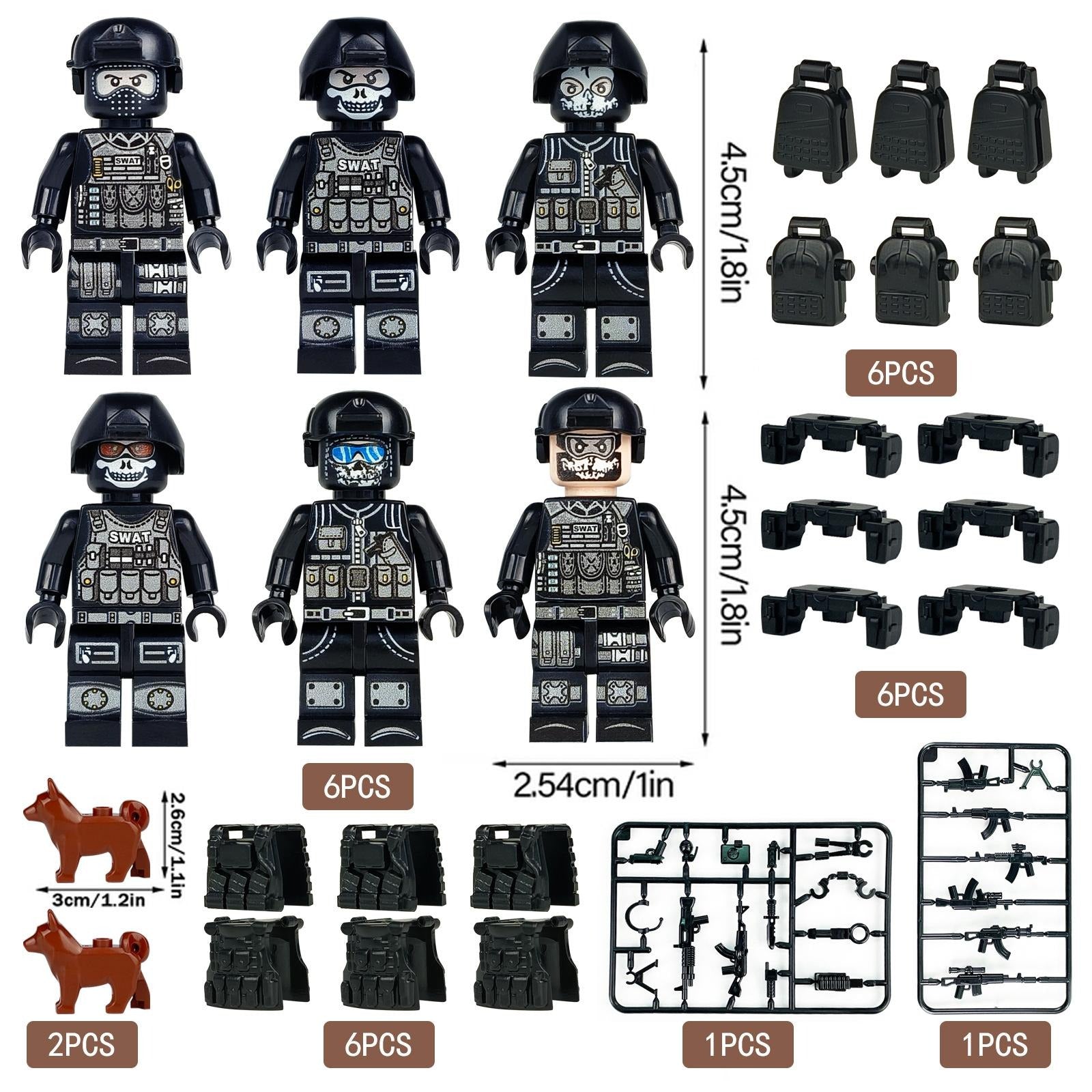 Ghost Special Team Special Forces Minifigure Bundle Set - Minifigure Bricks