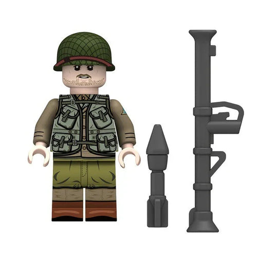 Bazuca World War II U.S. Army Rangers Custom Minifigure - Minifigure Bricks