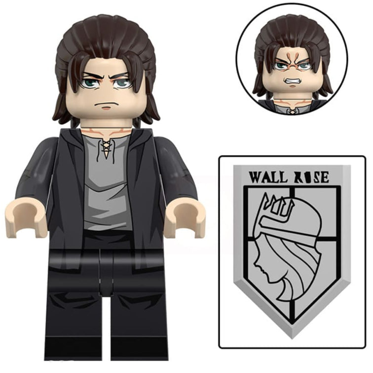 Eren Jaegar From Attack on Titan Custom Anime Minifigure - Minifigure Bricks