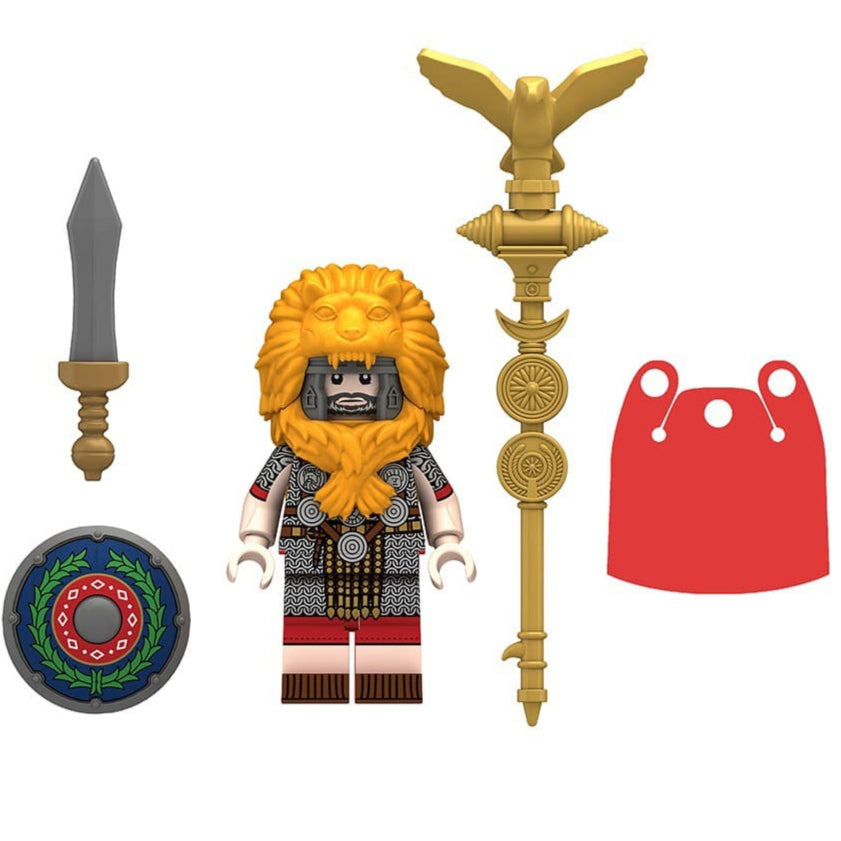 Aquilifer Legionary Custom Roman Soldier Minifigure - Minifigure Bricks