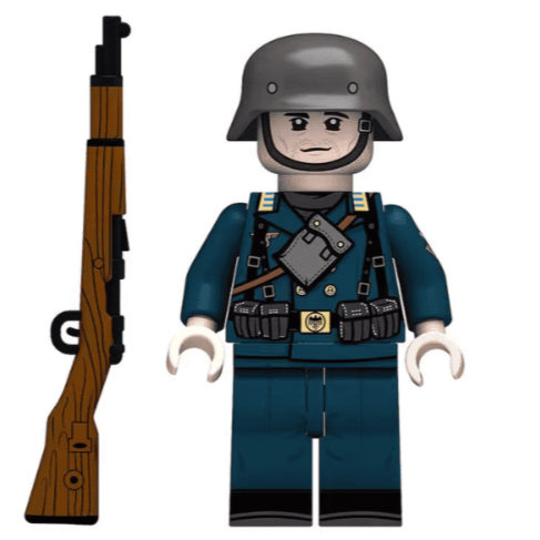 WW2 Military Artilleristen-Obermaat Custom Military Minifigure - Minifigure Bricks