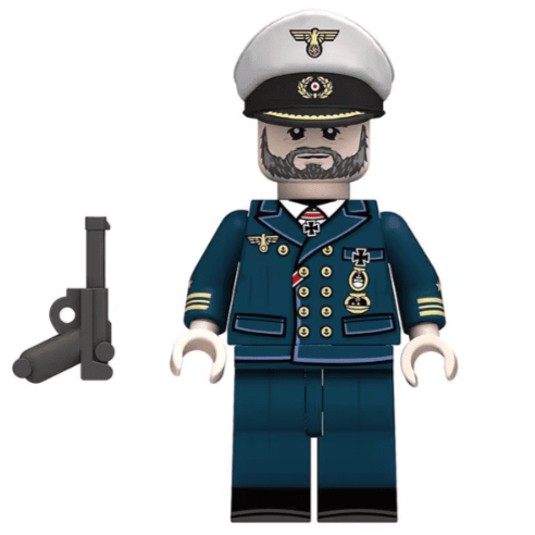 WW2 Military Oberleutnant zur See Custom Military Minifigure - Minifigure Bricks