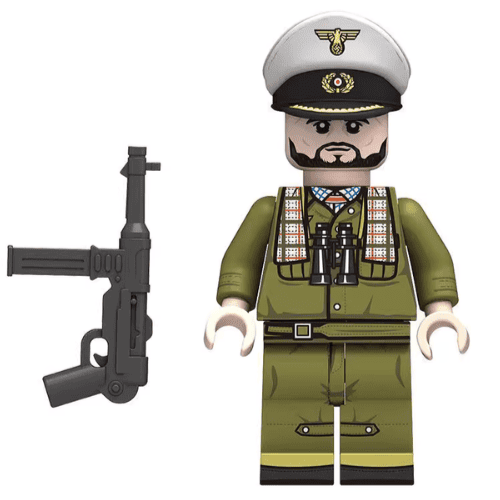 WW2 Military U-Boat Commander Custom Military Minifigure - Minifigure Bricks