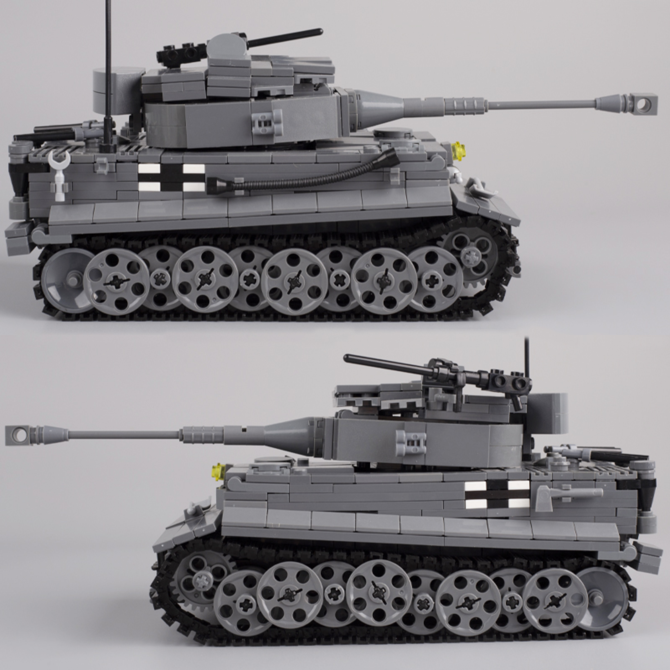 WW2 German Tiger Heavy Tank Custom Military MOC