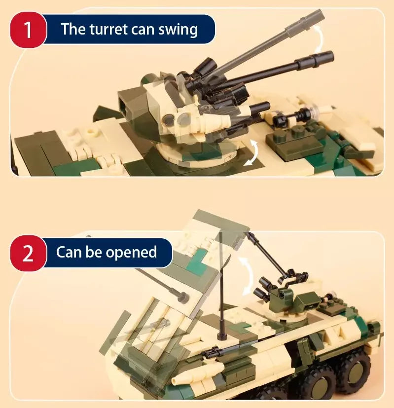 Russian BTR-82 Armored Personnel Carrier Custom Military MOC