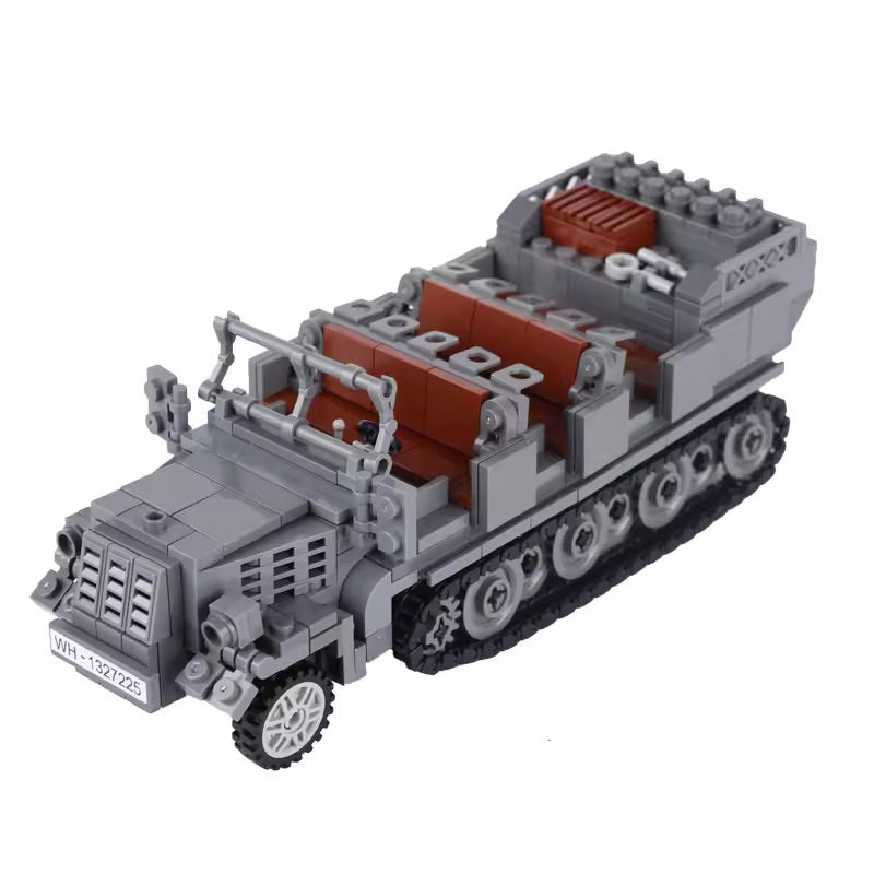WW2 German Sd.Kfz. 7 Army Transport Custom Military MOC - Minifigure Bricks