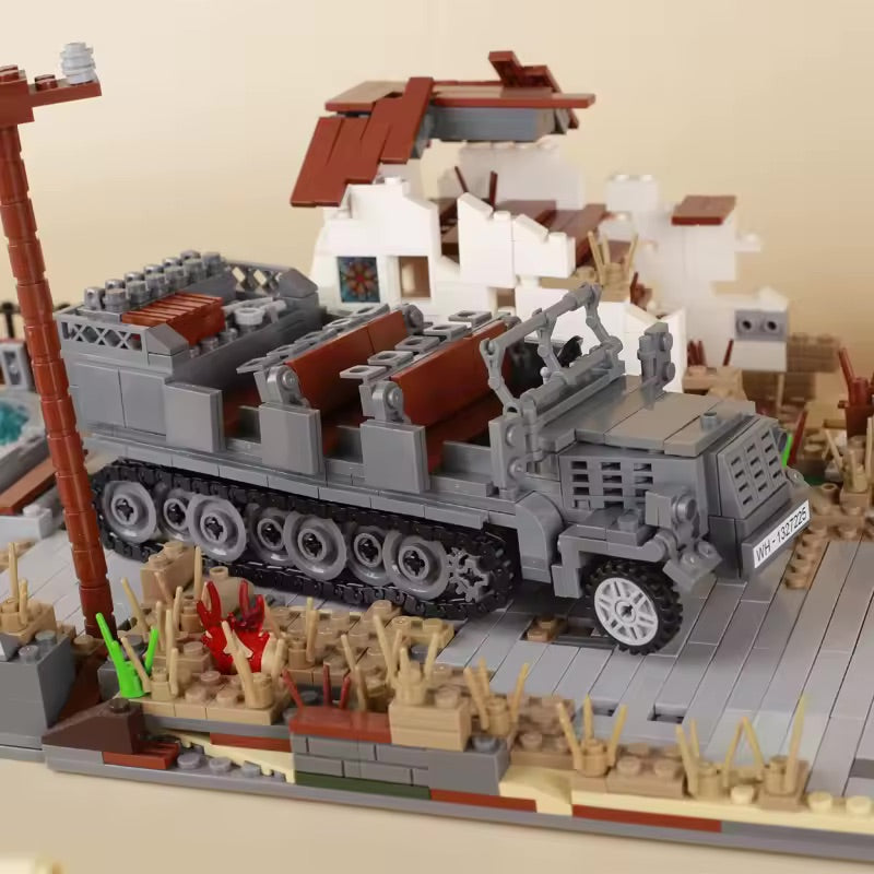 WW2 German Sd.Kfz. 7 Army Transport Custom Military MOC - Minifigure Bricks
