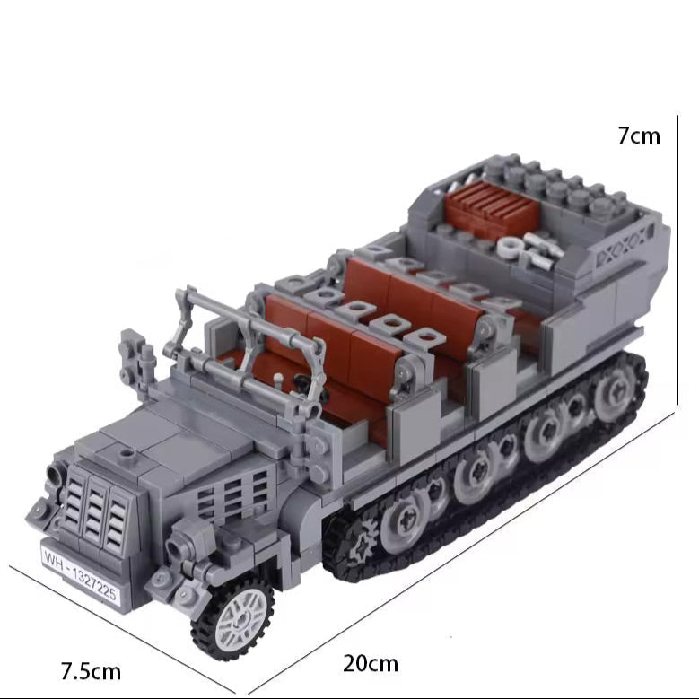WW2 German Sd.Kfz. 7 Army Transport Custom Military MOC - Minifigure Bricks