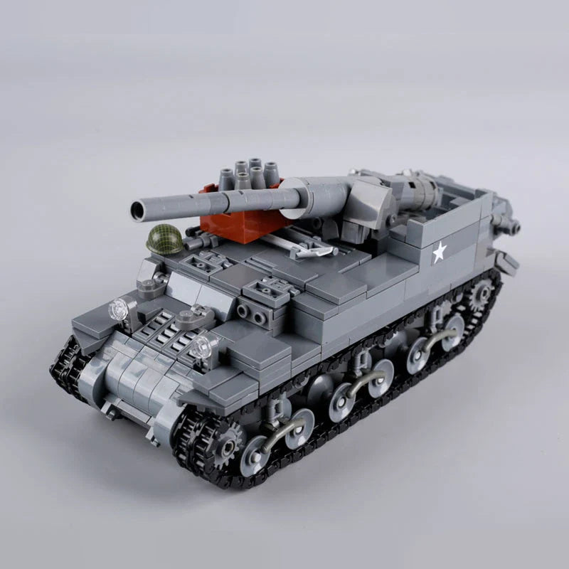 WW2 USA M12 Gun Motor Carriage Custom Military MOC