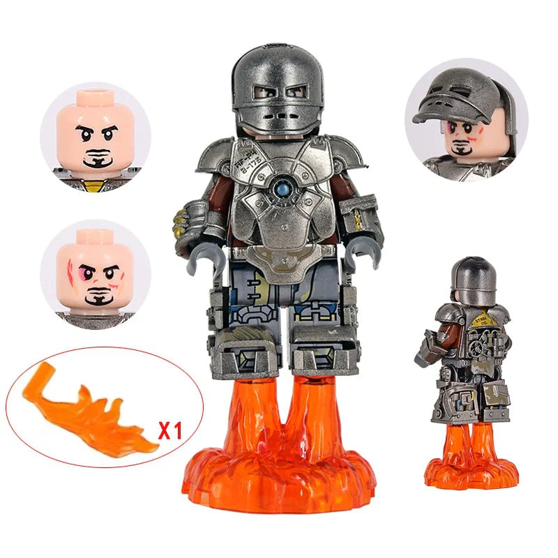 Iron Man Mark 1 Custom Marvel Superhero Minifigure - Minifigure Bricks